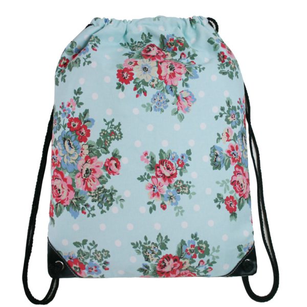 floral drawstring backpack