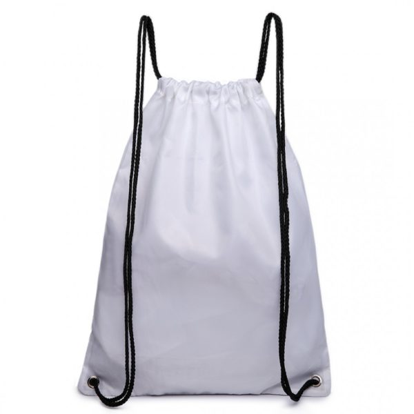 plain white backpack