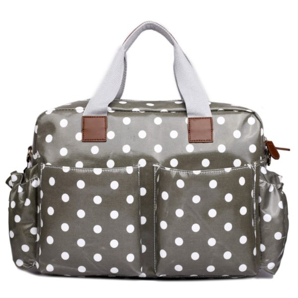 Grey polka dot hot sale changing bag